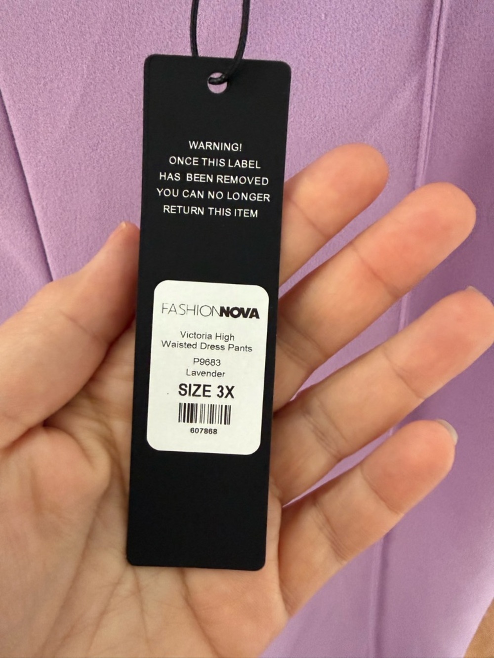 Fashion Nova Lavender Wide-Leg Pants 3X BNWT - Picture 5 of 6